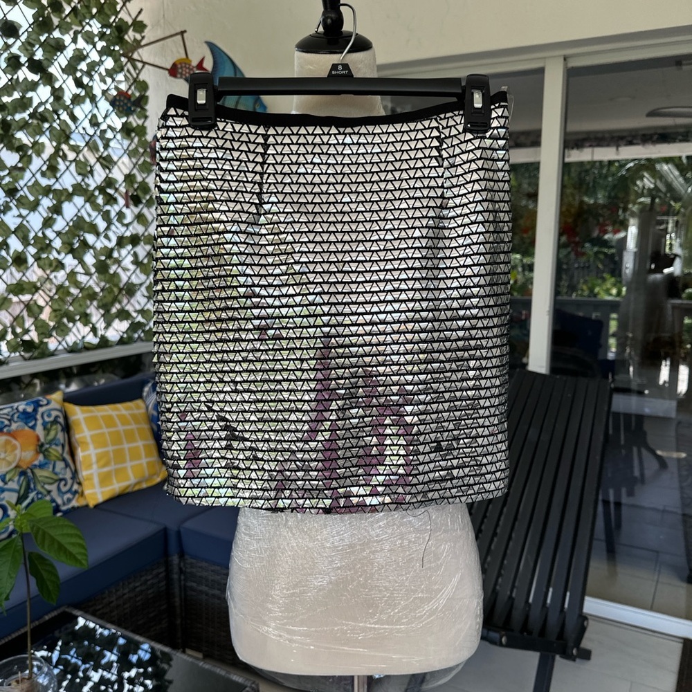 Haute Monde Geometric Black and White Skirt